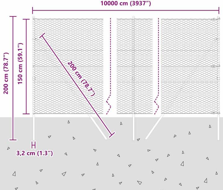 Produktbild vidaXL Gartenzaun