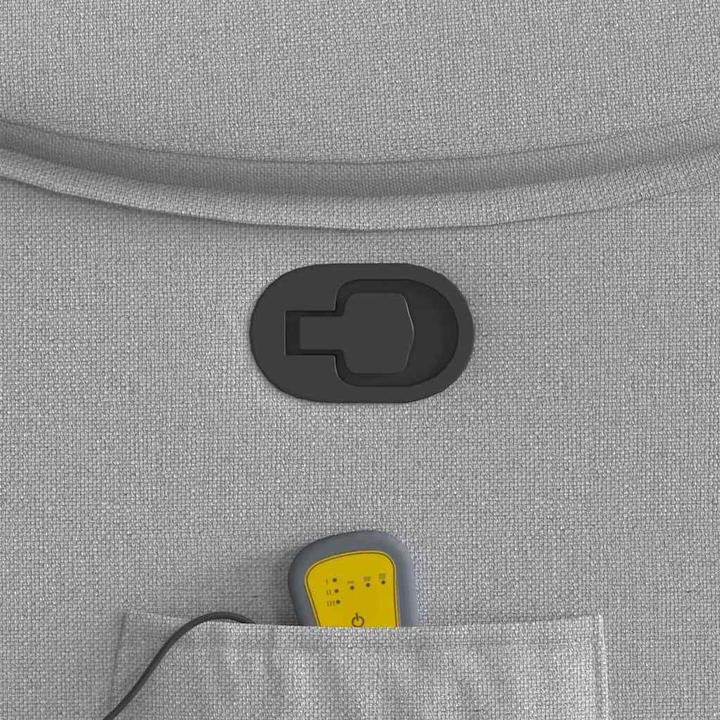 Actual product image vidaXL Massage armchair cloud grey fabric massage TV armchair