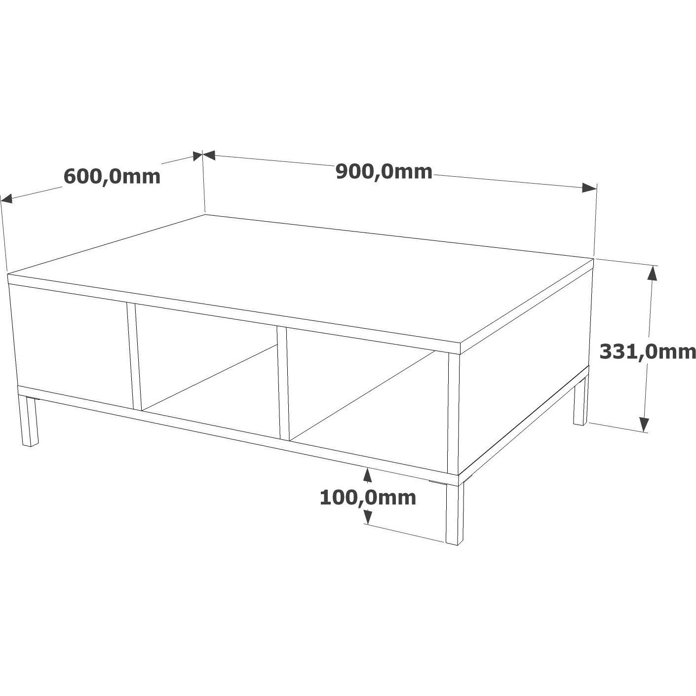 Thumbnail - Skye Decor, Couchtisch + Beistelltisch, Melody (90 x 33 x 60 cm)