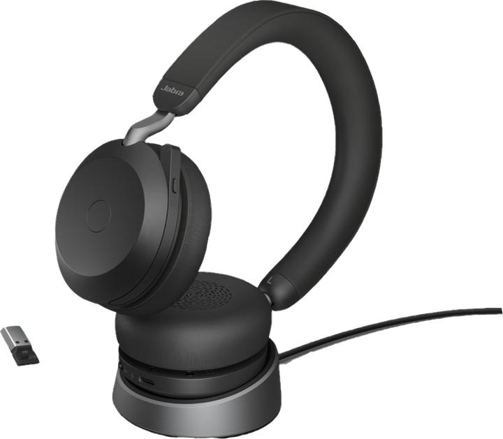 Productafbeelding Jabra Evolve2 75 UC Stereo + Oplaadstation (Draadloze, USB-A, Microsoft Teams, Skype)