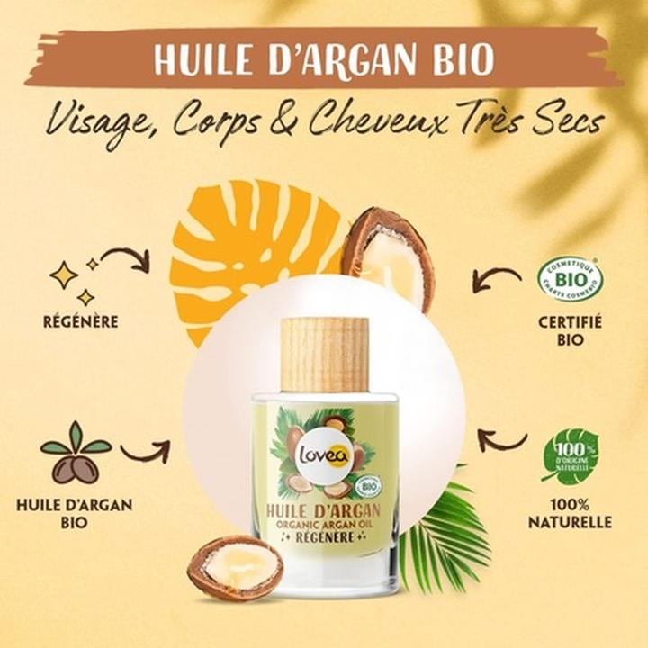 Produktbild Lovea Arganöl Bio regeneriert Öl (Körpermilch, 50 ml)