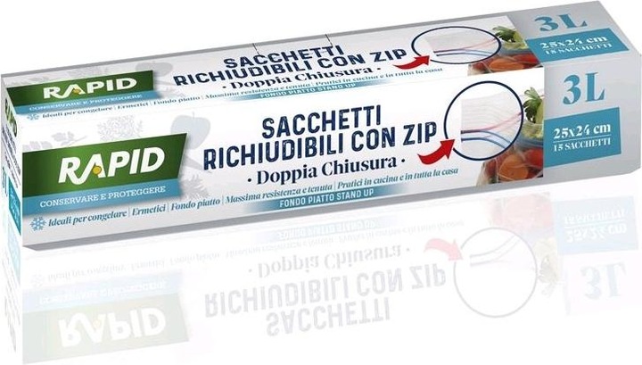 Produktbild Rapid Gefrierbeutel mit Zip 3 l (15 x)