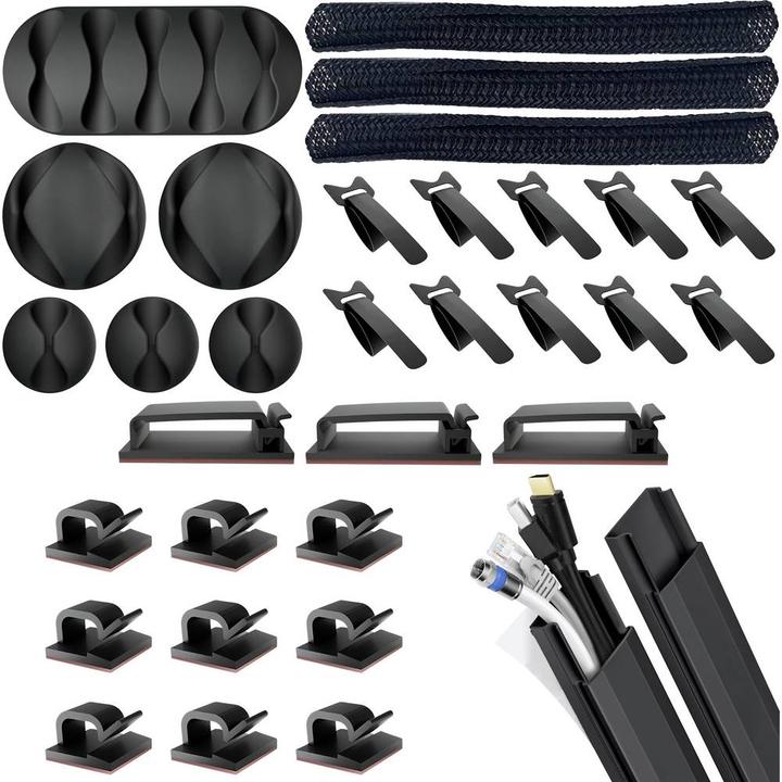 Quadrios 25CA578 Kabelhalter-Sortimentsbox 25CA578 Schwarz 34 Teile