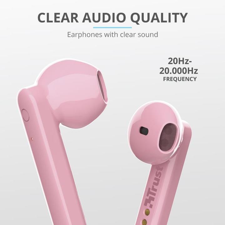 Produktbild Trust Primo Touch Bt Earphones Pink (12 h, Kabellos)