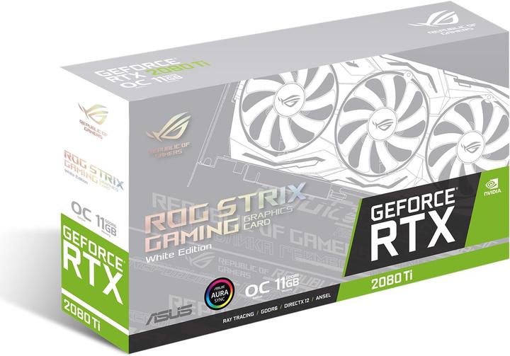 Actual product image ASUS GeForce RTX 2080 Ti ROG Strix O11G White Gaming (11 GB)