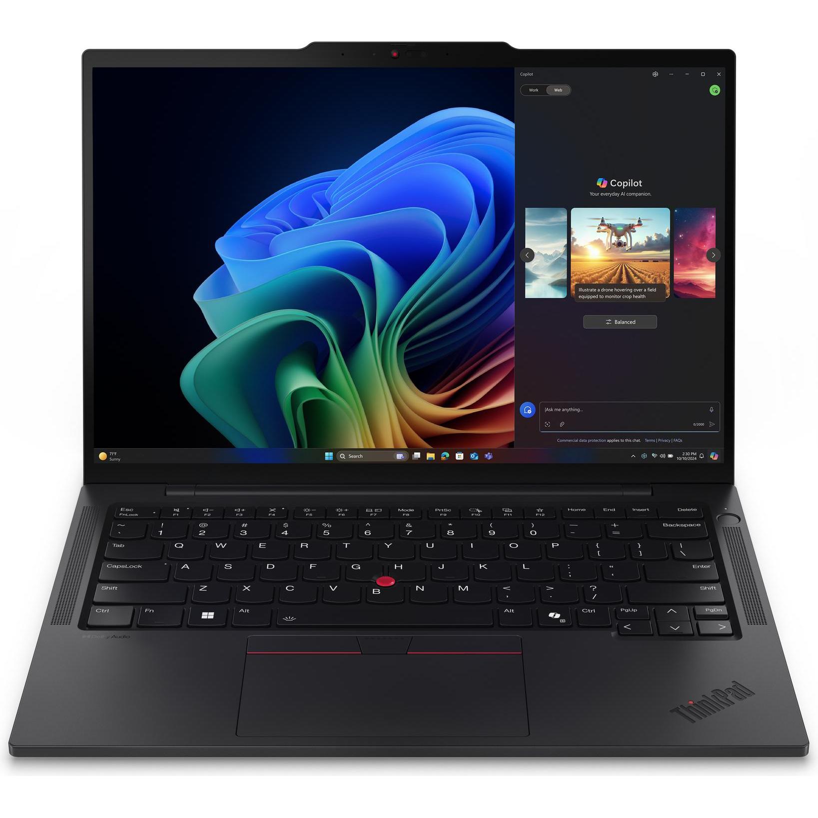 Lenovo ThinkPad T14s Gen 6 (AMD) Copilot+ PC (14", 1000 GB, 32 GB, USA), Notebook, Schwarz