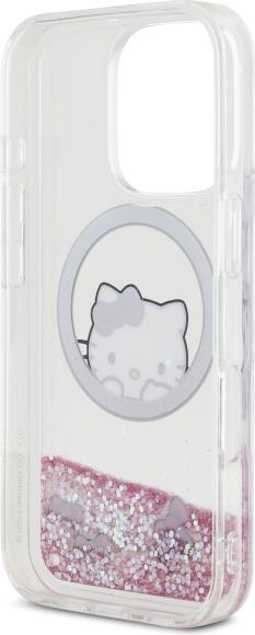 Actual product image Hello Kitty HKHMP16LLSWKH iPhone 16 Pro 6.3" biały/white hardcase Liquid Glitter Sweet Kitty Bows (Apple iPhone 16 Pro)