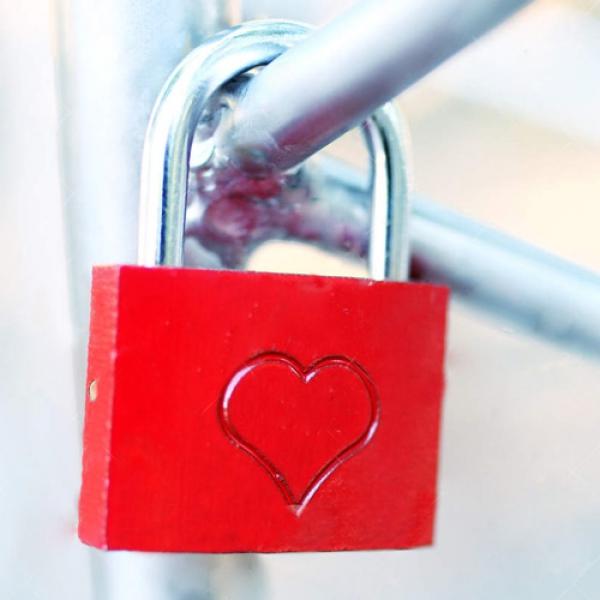 Produktbild Puckator Liebe rote Herz-Vorhängeschloss