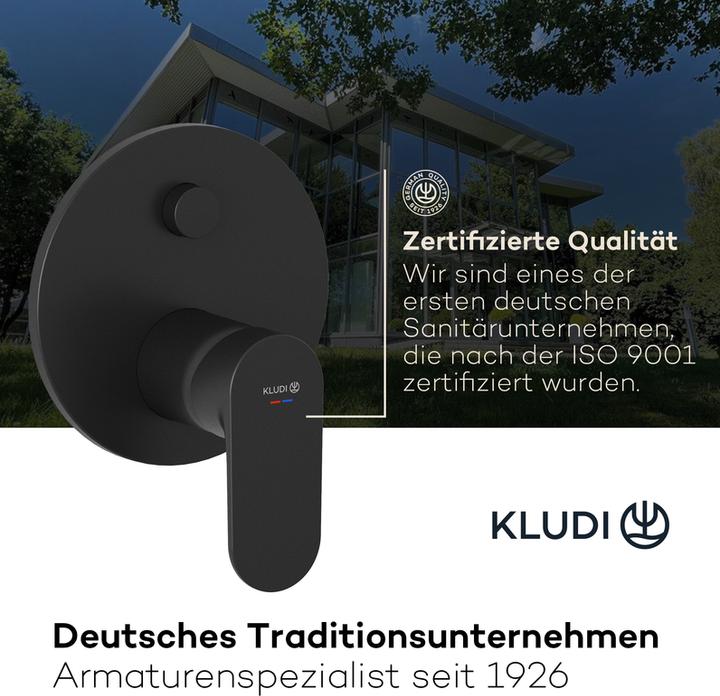 Produktbild Kludi X1 Unterputz Wannefüll-& Brause-Einhandmischer, push & switch, eigensicher gegen Rückfliessen