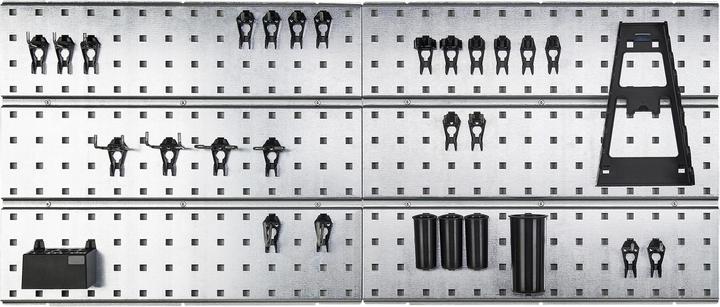 Image du produit Raaco Jeu de crochets à outils avec plaques perforées Panneau mural à outils 2 + 28 clips