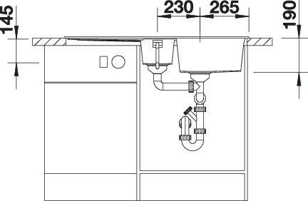Actual product image Blanco Metra 6 S (Top-mounted sink, 100 cm, 50 cm)