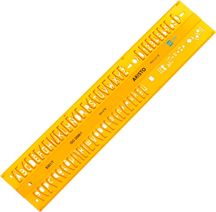 Actual product image Aristo Straight font template (0.70 cm)