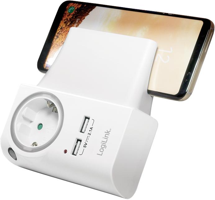 Actual product image LogiLink USB socket adapter
