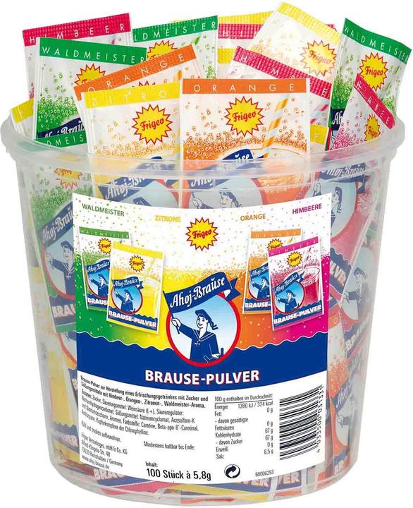 Frigeo Ahoj-Brause 100er Brause-Pulver 5,8g (580 g, 100 Stk.)