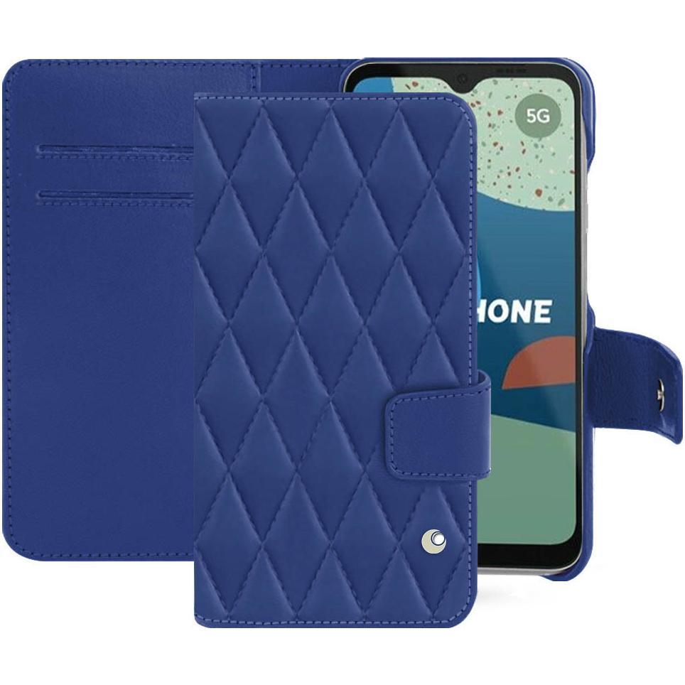 Noreve Lederschutzhülle Wallet (Fairphone 4), Smartphone Hülle, Blau