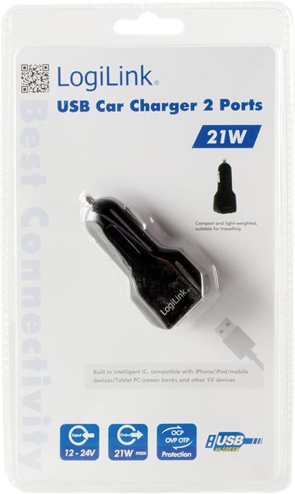 Produktbild LogiLink USB Kfz Netzteil