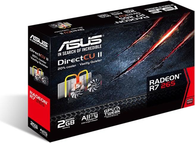 Actual product image ASUS Radeon R7 265 DirectCU II (2 GB, GDDR5)