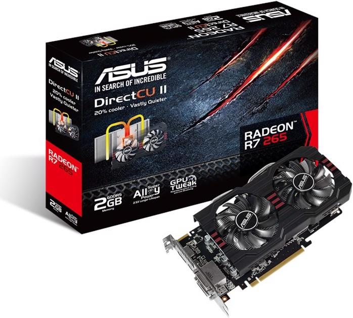 Actual product image ASUS Radeon R7 265 DirectCU II (2 GB, GDDR5)