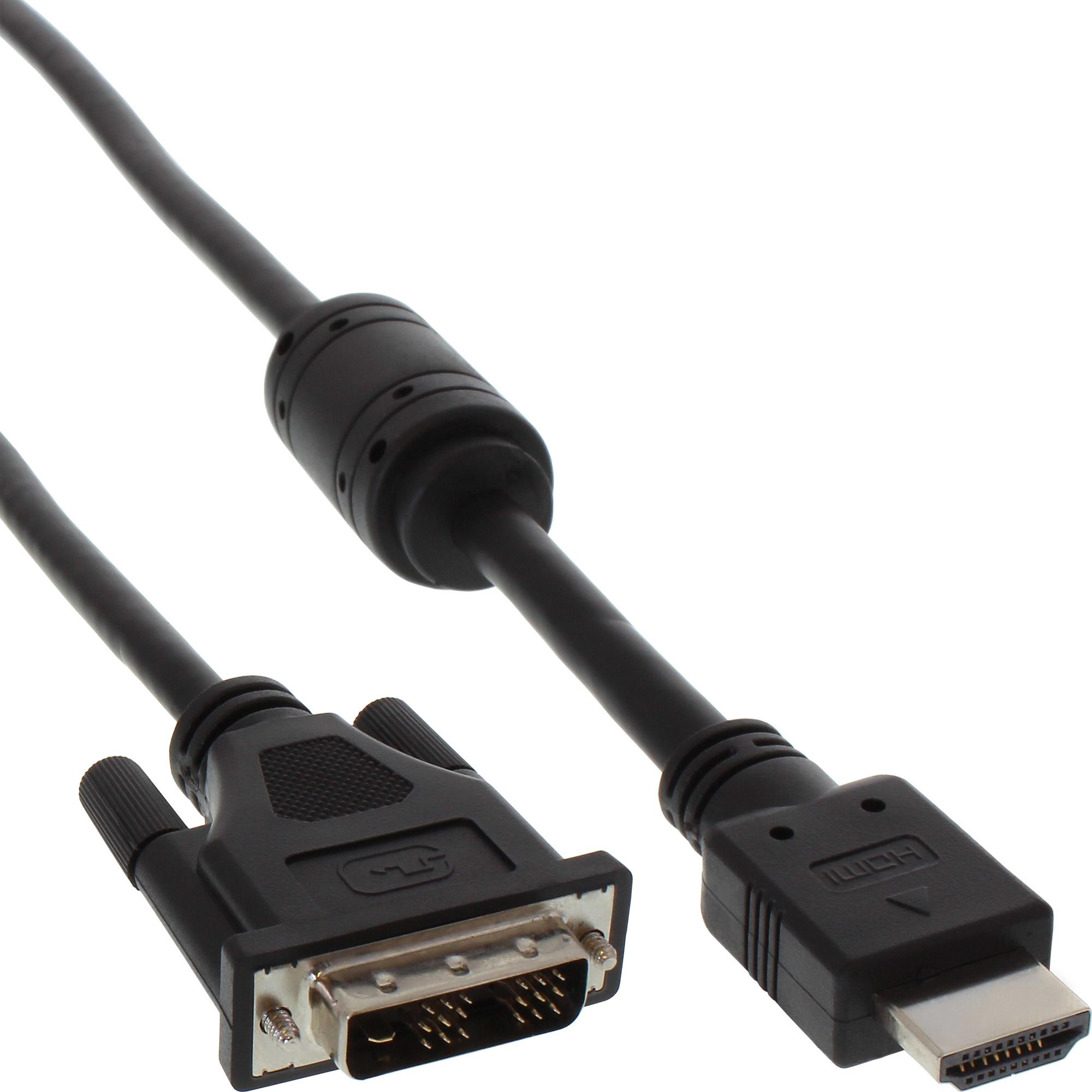 Thumbnail - InLine HDMI (Typ A) — DVI (0.50 m, HDMI, DVI), Video Kabel