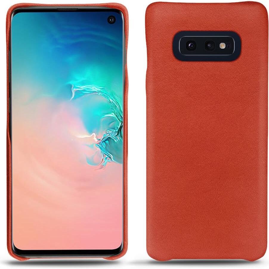 Noreve Lederschutzhülle (Samsung Galaxy S10e), Smartphone Hülle, Orange