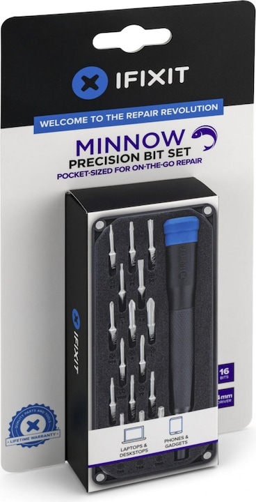 Productafbeelding iFixit Minnow gereedschapsset (000, 0, P5 Y000, 2,5 mm T3, TR10 P2, T5 TR6, PZ1 1x, TR8, Y0, T4)