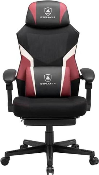 Produktbild Gtplayer Gamingstuhl mit Fussstütze, ergonomischer Bürostuhl mit Netzrückenlehne für Zuhause und Büro