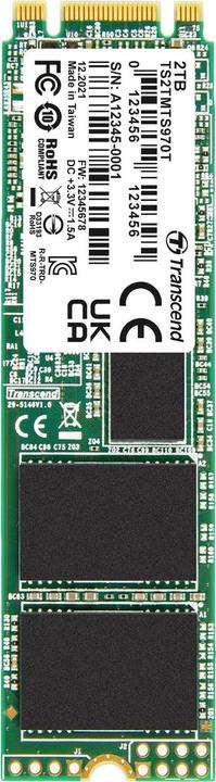 Image du produit Transcend MTS970T 2 To Disque dur interne M.2 SATA SSD 2280 SATA III Retail TS2TMTS970T (2000 Go, M.2 2280)