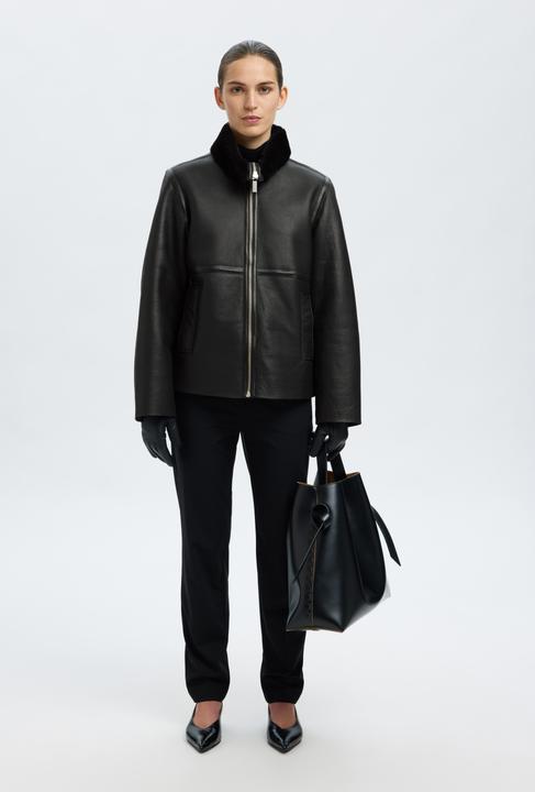 Actual product image Selected Femme Lammfell Lederjacke (40)