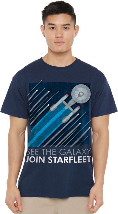 Actual product image Mens Starfleet Recruitment Poster T-Shirt (5XL)