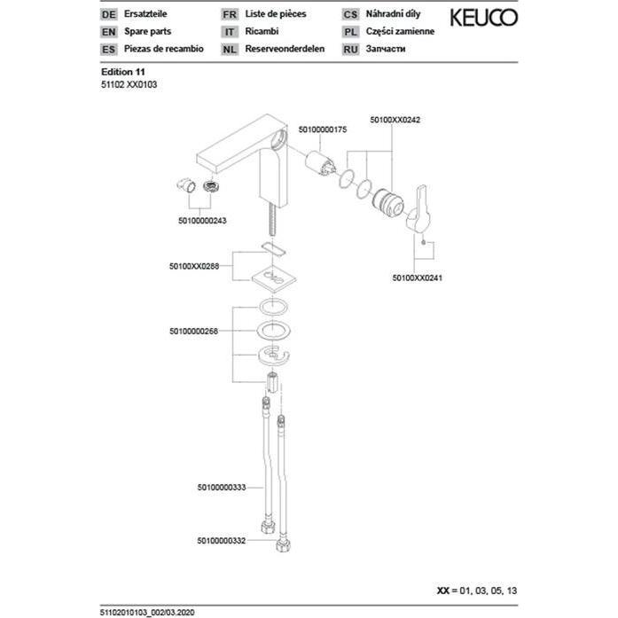 Thumbnail - Keuco, Badarmatur, EH-WT-MI 250 EDITION 11 o Abgrt ni gebü