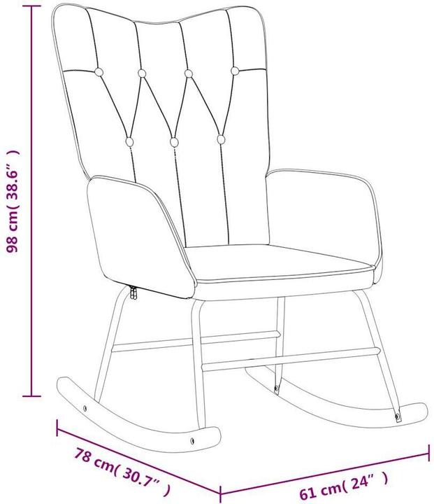 Produktbild vidaXL Schaukelstuhl mit Hocker