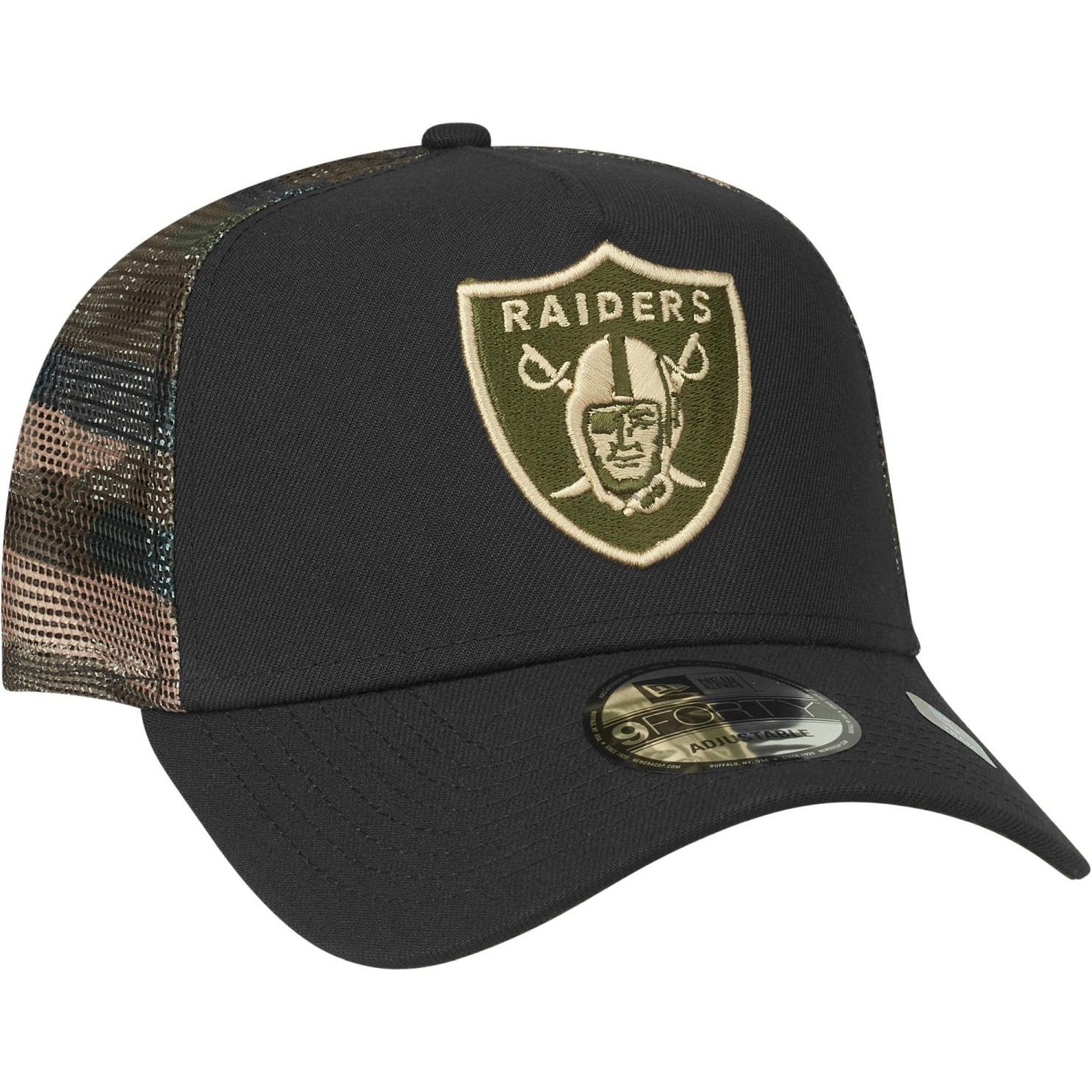 Thumbnail - New Era, Herren, Cap, Snapback Trucker Cap - Las Vegas Raiders wood camo, Schwarz, (One Size)