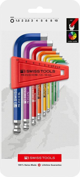 Actual product image PB Swiss Tools Rainbow angle spanner