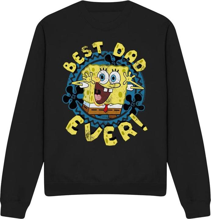 Immagine prodotto Spongebob Squarepants Best Dad Ever Felpa Festa del Papà Adulto Unisex (M)
