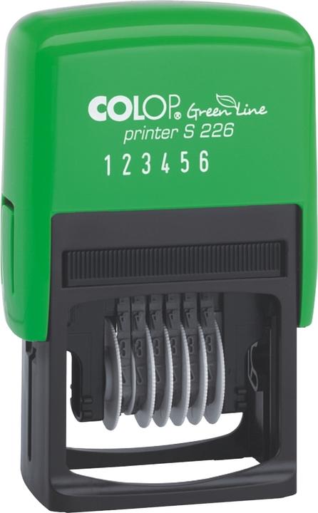 Produktbild Colop 15526050 S226 Green Line Nummernstempel (6 Ziffern 0 - 9, selbstfärbend, 22 x 4 mm) schwarz 81
