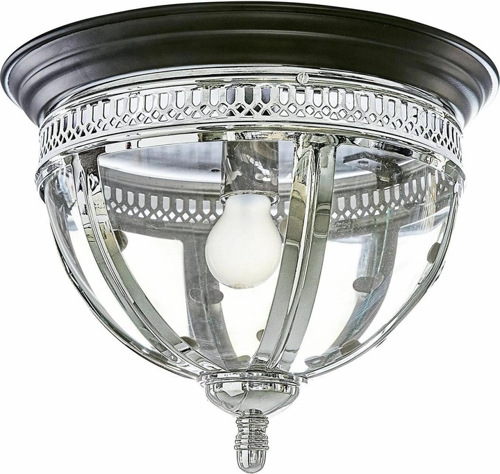 Loberon Wand- & Deckenlampe Toole silber/schwarz (E14)