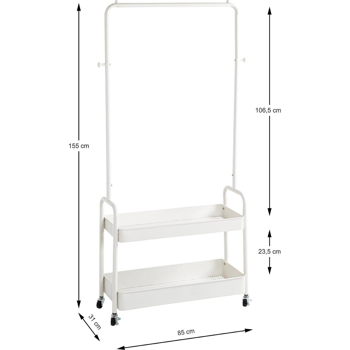 Thumbnail - HAKU Möbel, Kleiderständer + Kleiderstange, Rollgarderobe