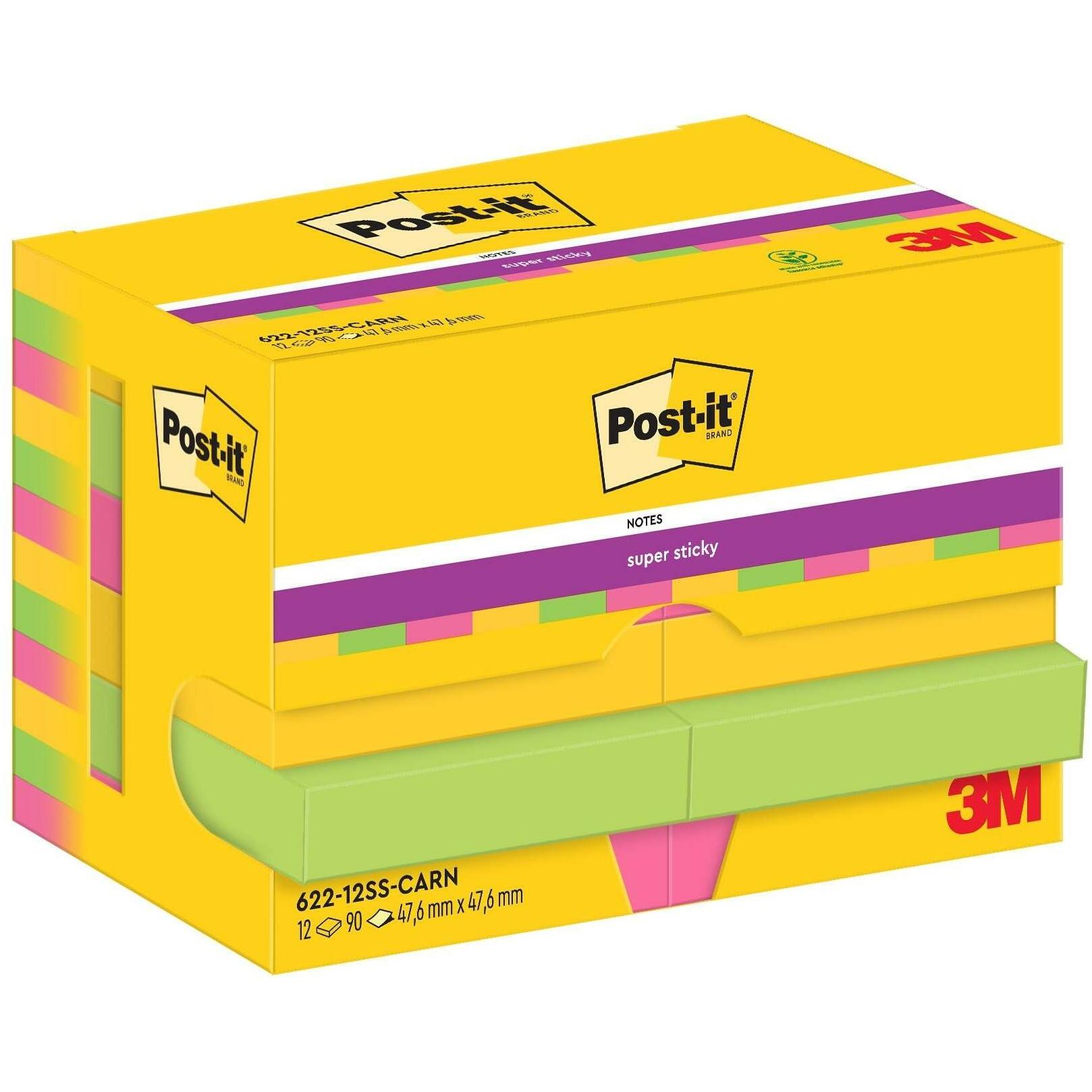 4x Post-it, Haftnotiz, Rio de Janeiro (47.6 x 47.6 mm)