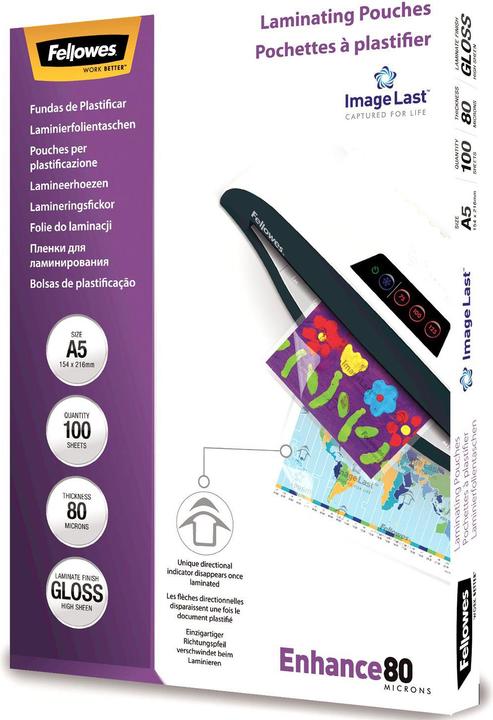 Immagine prodotto Fellowes Potenziare 80 (A5, 100 Pezzo/i, 80 µm)