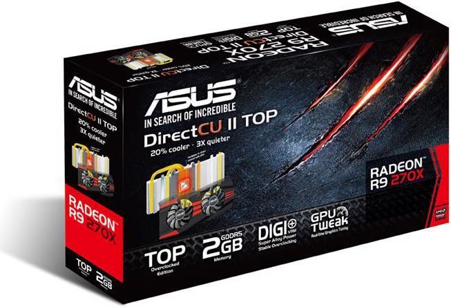 Produktbild ASUS Radeon R9 270X DirectCU II OC (2 GB)