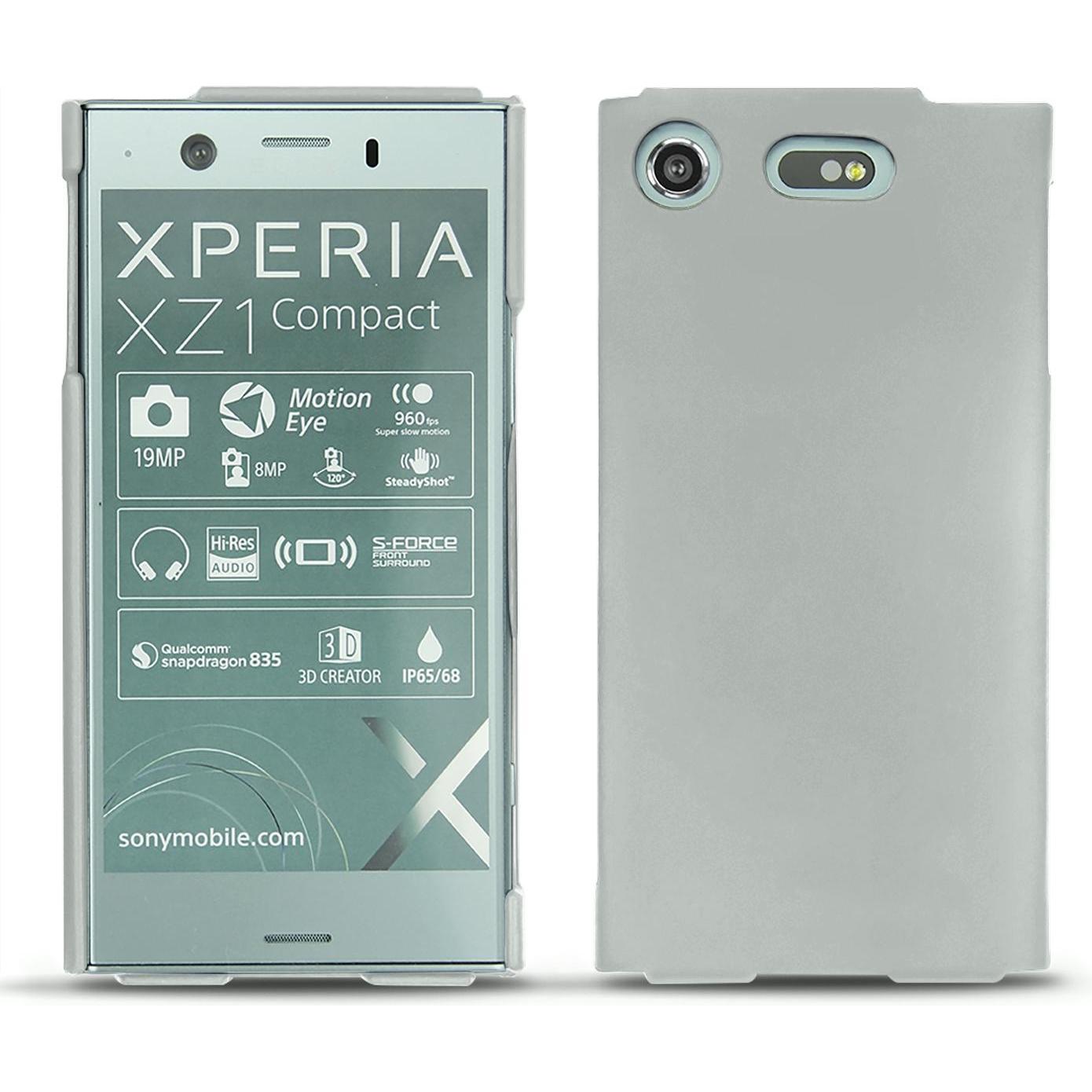 Noreve Lederschutzhülle (Sony Xperia XZ1 Compact), Smartphone Hülle, Grau