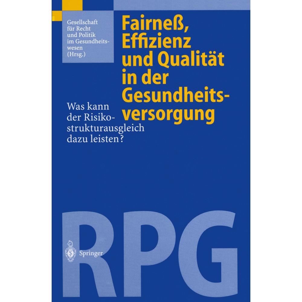 Fairness, Effizienz und Qualität in der Gesundheitsversorgung, Fachbücher