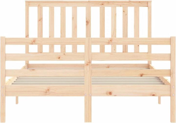 Image du produit VidaXL Massivholzbett mit Kopfteil 4FT6 Double (135 x 190 cm)