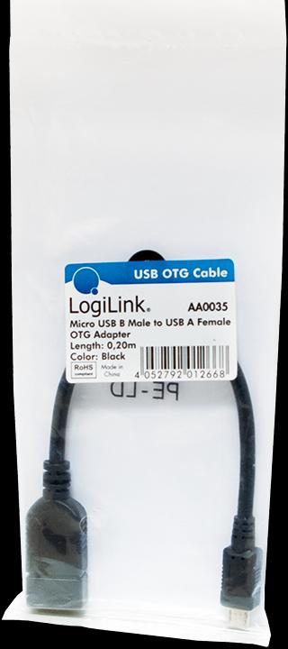 Produktbild LogiLink Usb-Otg (0.20 m, USB 2.0)
