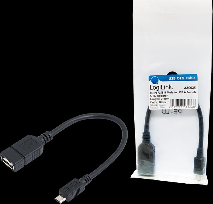 Produktbild LogiLink Usb-Otg (0.20 m, USB 2.0)