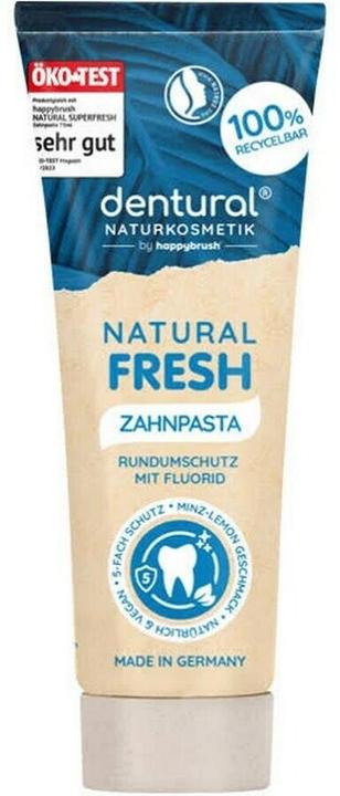 happybrush Zahnpasta Natural Fresh 75 ml, Wirkung: Hemmt Bakterien (75 ml)