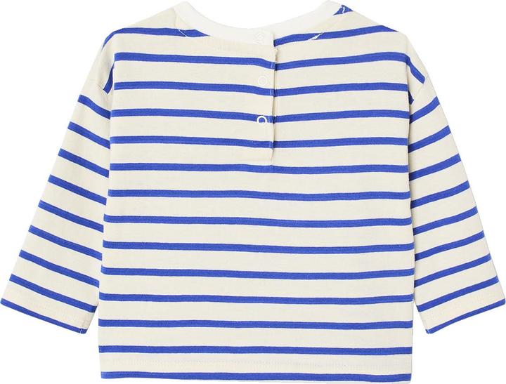 Produktbild Vertbaudet Bio-Kollektion: Gestreiftes Baby Shirt mit Druckknöpfen hinten (68)