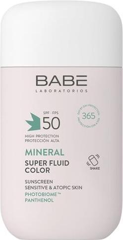Immagine prodotto Babe Super Fluid Invisible Mineral (Sunscreen, SPF50, Color, 50mL) (Crema solare, SPF 50, 50 ml)