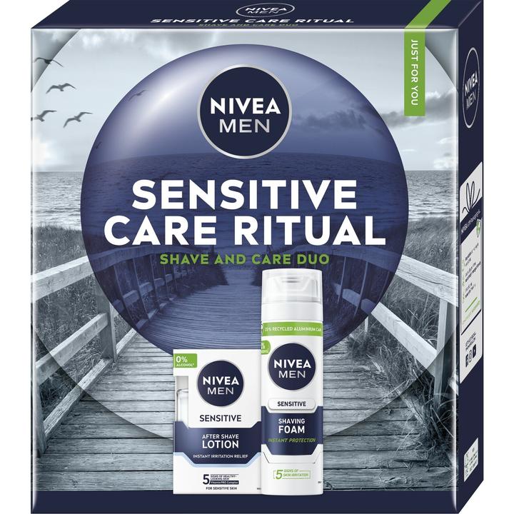 NIVEA Box Lotion Sensitive Geschenkset für Herren (Body care set)