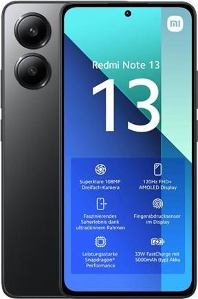 Image du produit Xiaomi Redmi 13 (128 Go, Noir, 6.79", Double SIM, 108 Mpx, 4G)